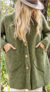Ezra wool blend coatigan