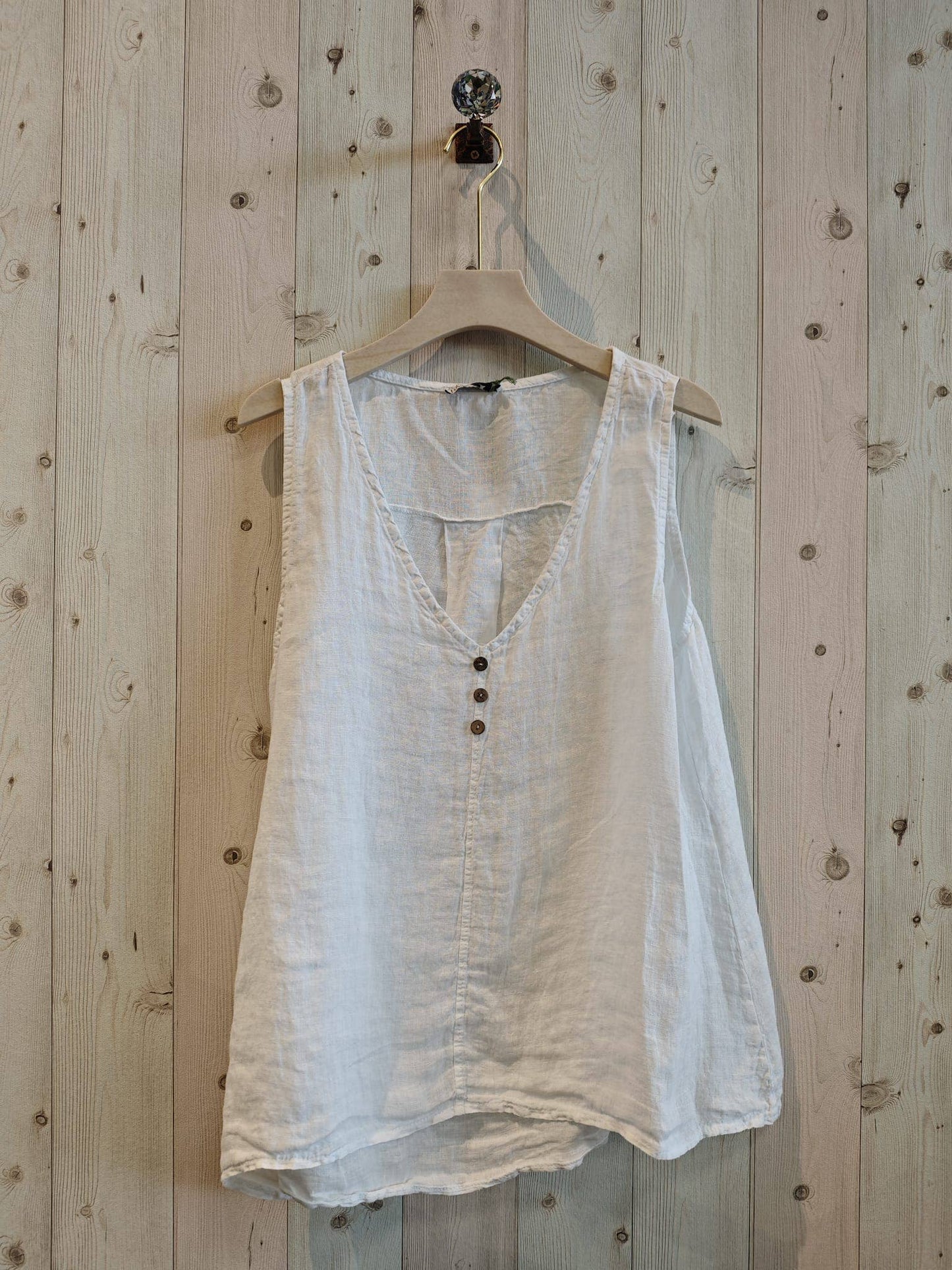 100% LINEN Top
