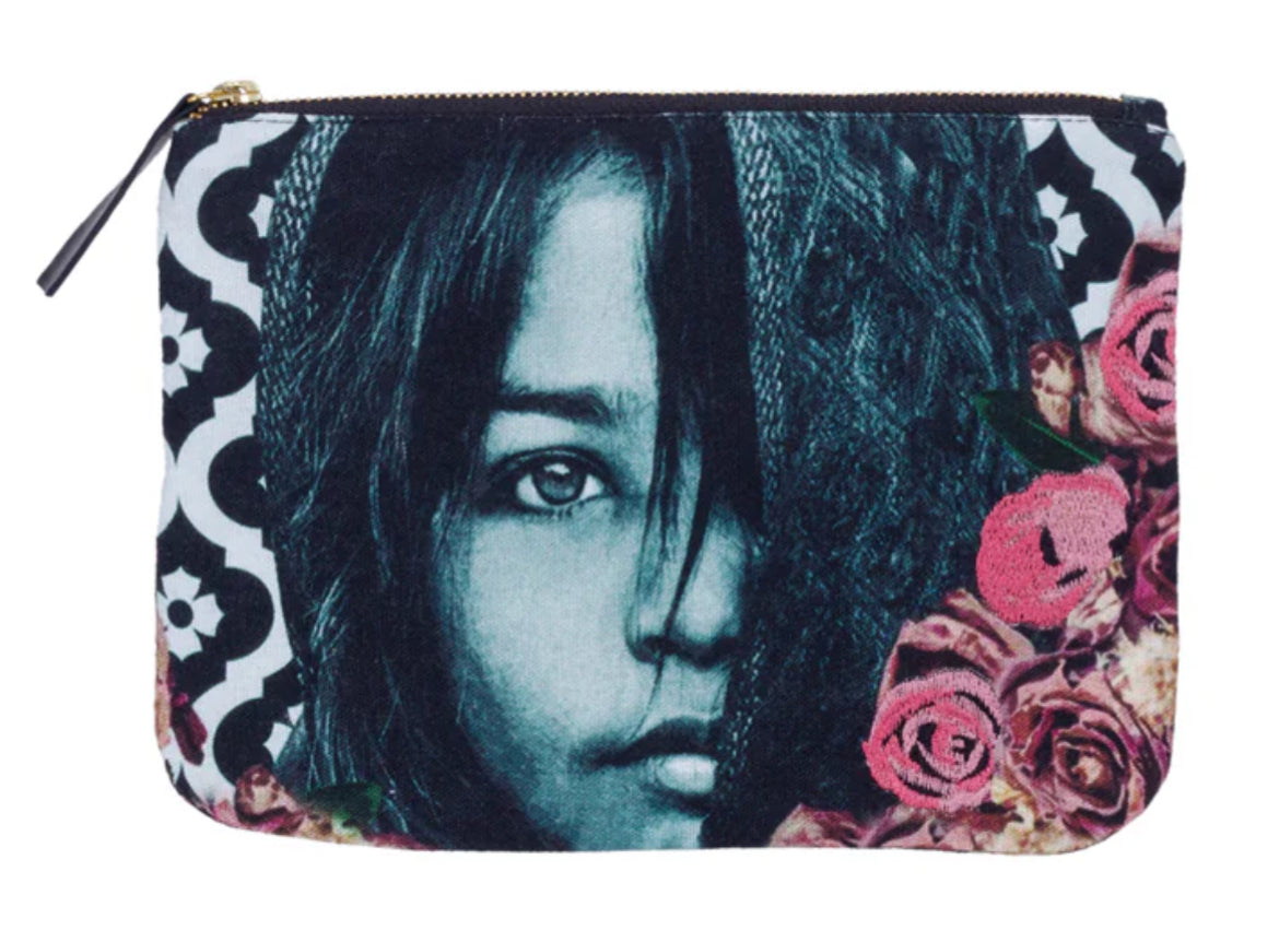 Anita rose-clutch bag