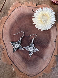 Turkish silver star earrings