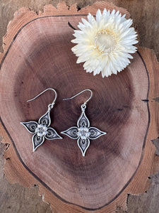 Turkish silver star earrings