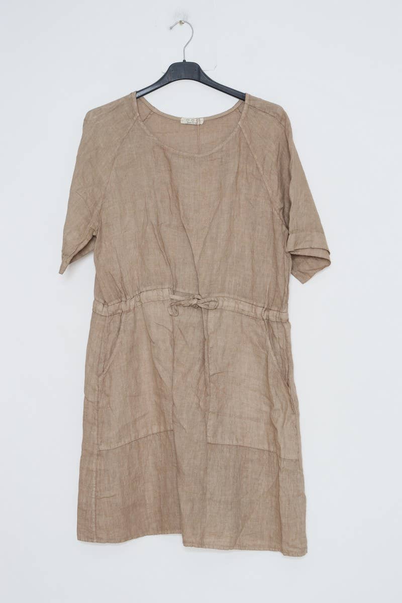 100% linen dresses REF. 1436: Black