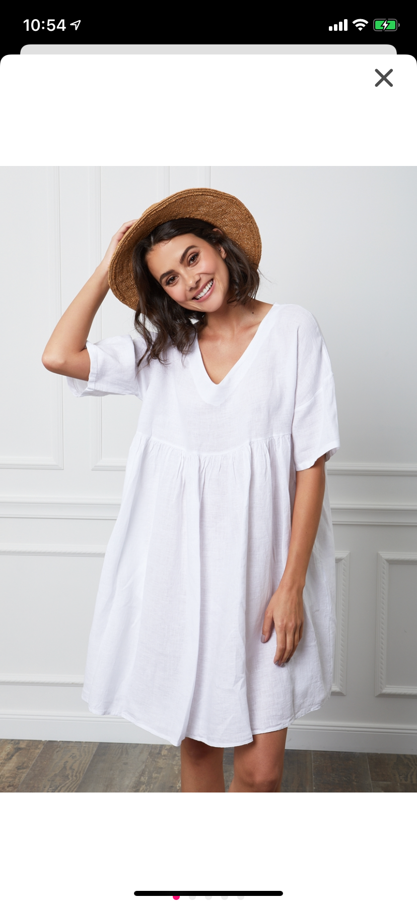 Baby doll linen dress