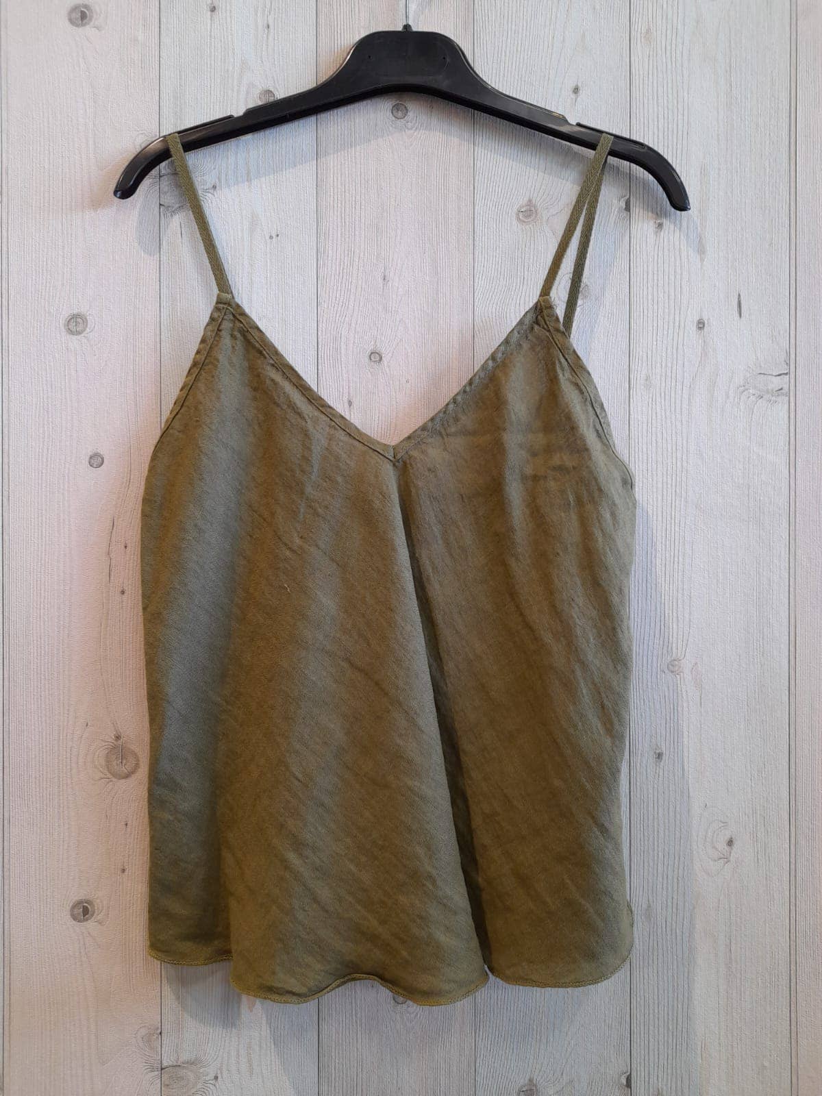 REF 22943 100% LINEN TANK TOP: BEIGUE