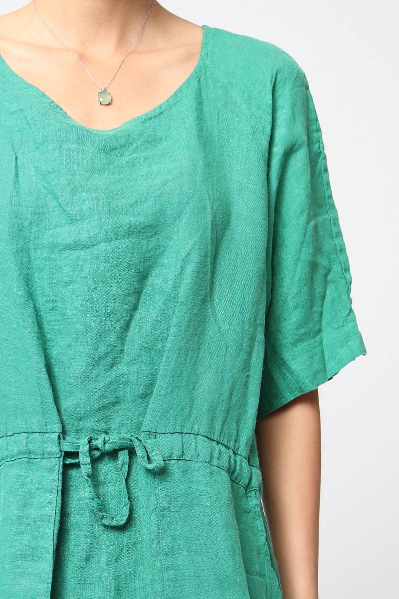 100% linen dresses REF. 1436: Black