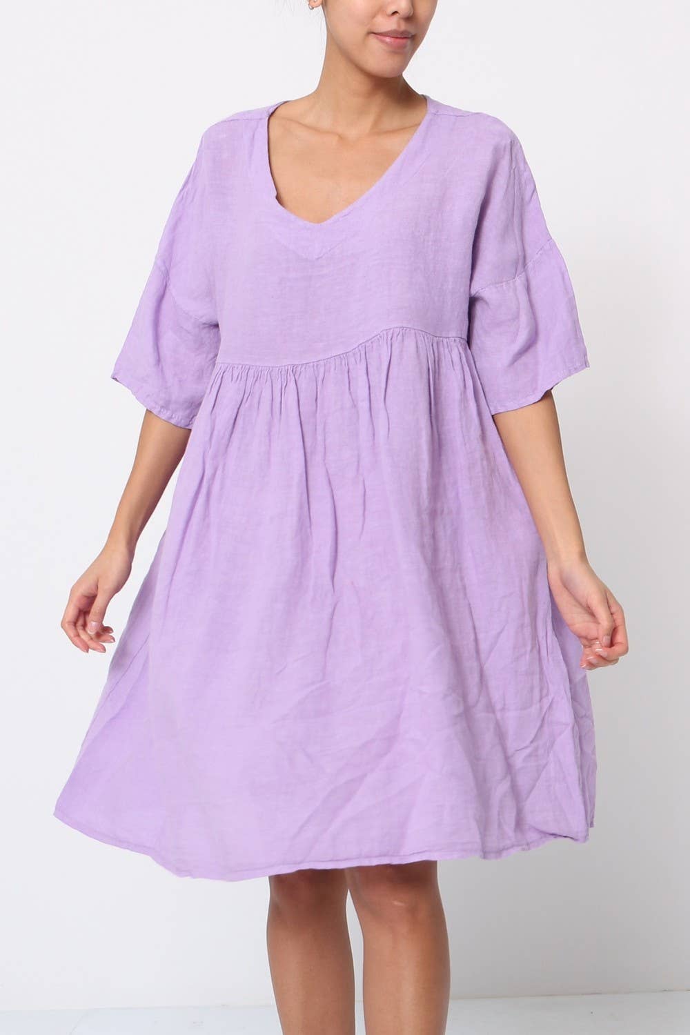 Baby doll linen dress