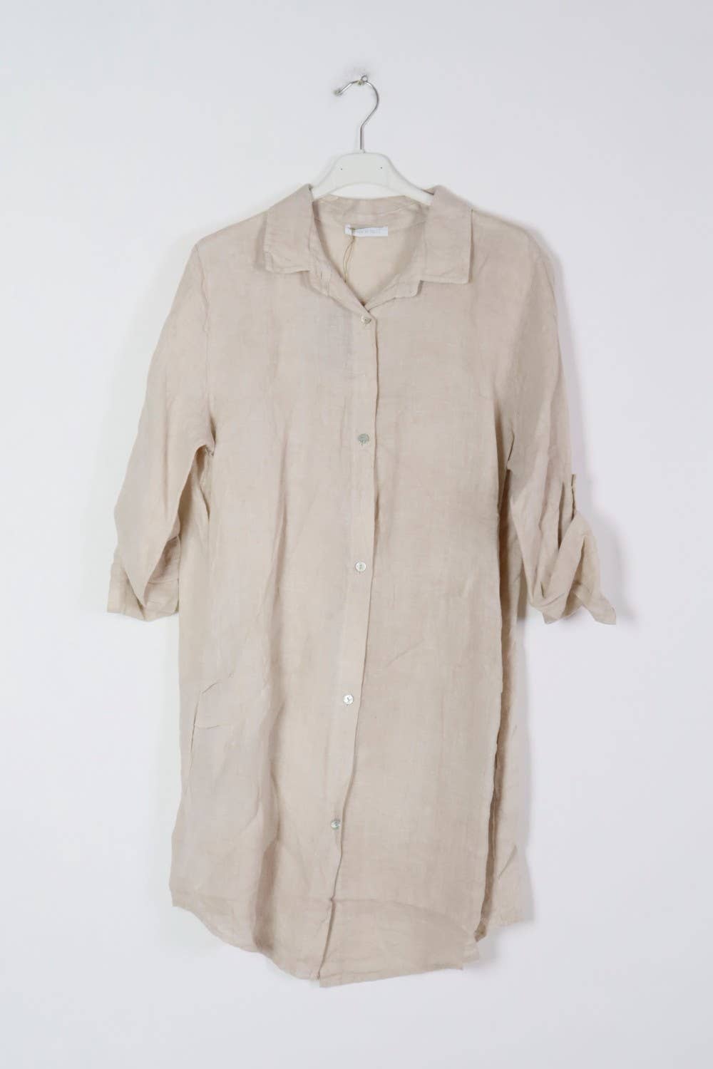 Short Dresses in 100% Linen REF. 197: Terracotta / Unique