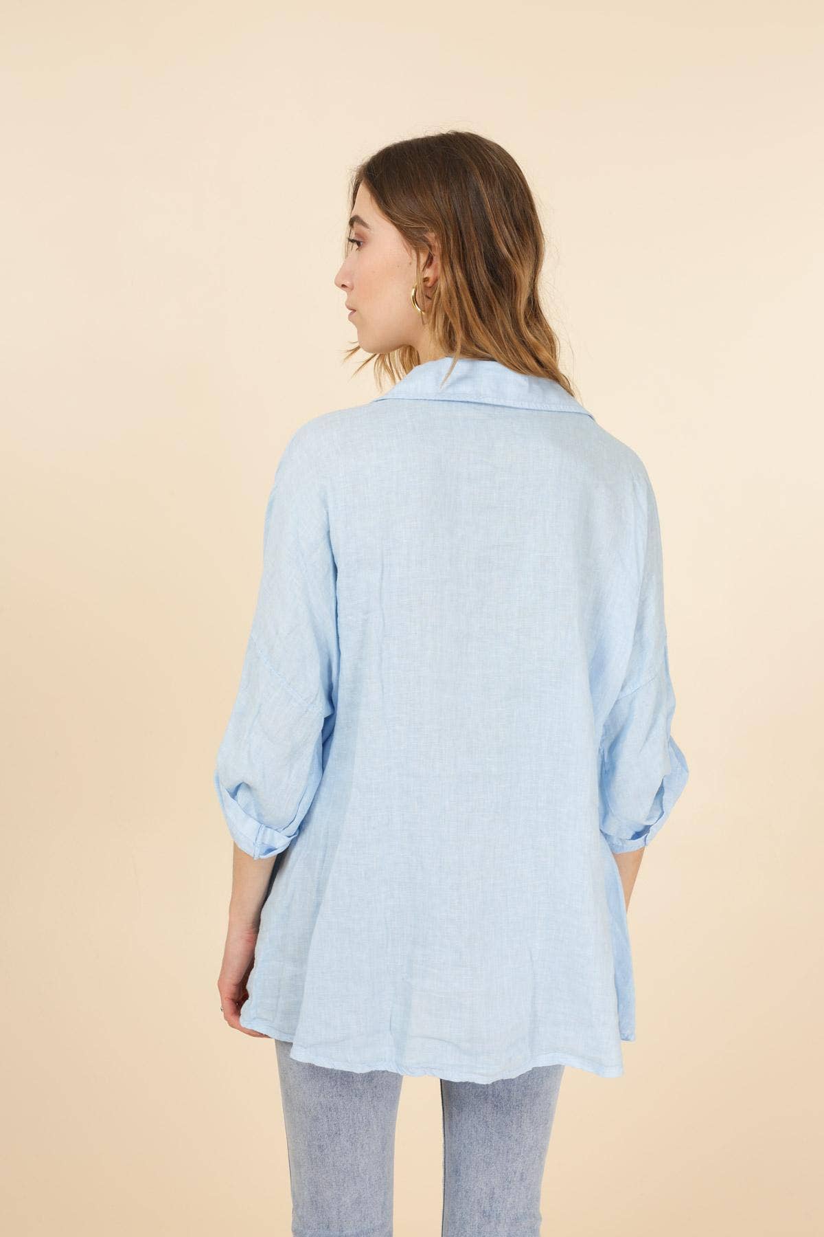 100% linen shirts REF. 20090: Chocolate / Unique