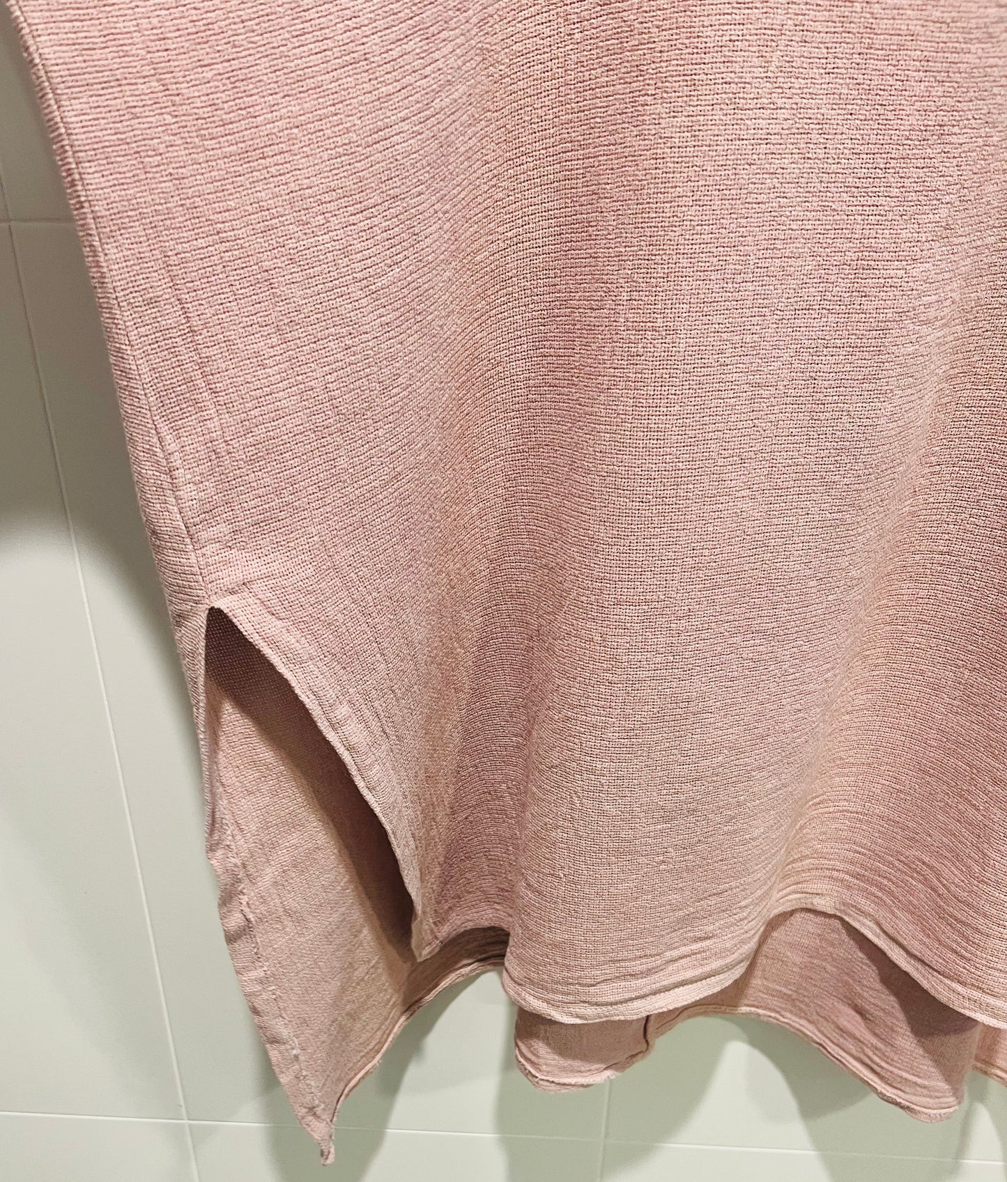 Cotton linen tunic in light Pink