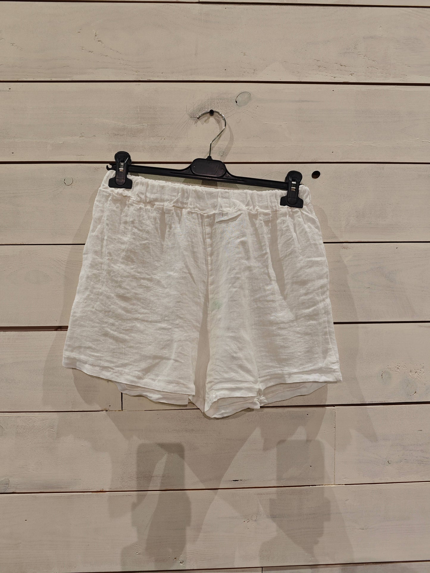 REF 24064 100% LINEN SHORTS: Beige