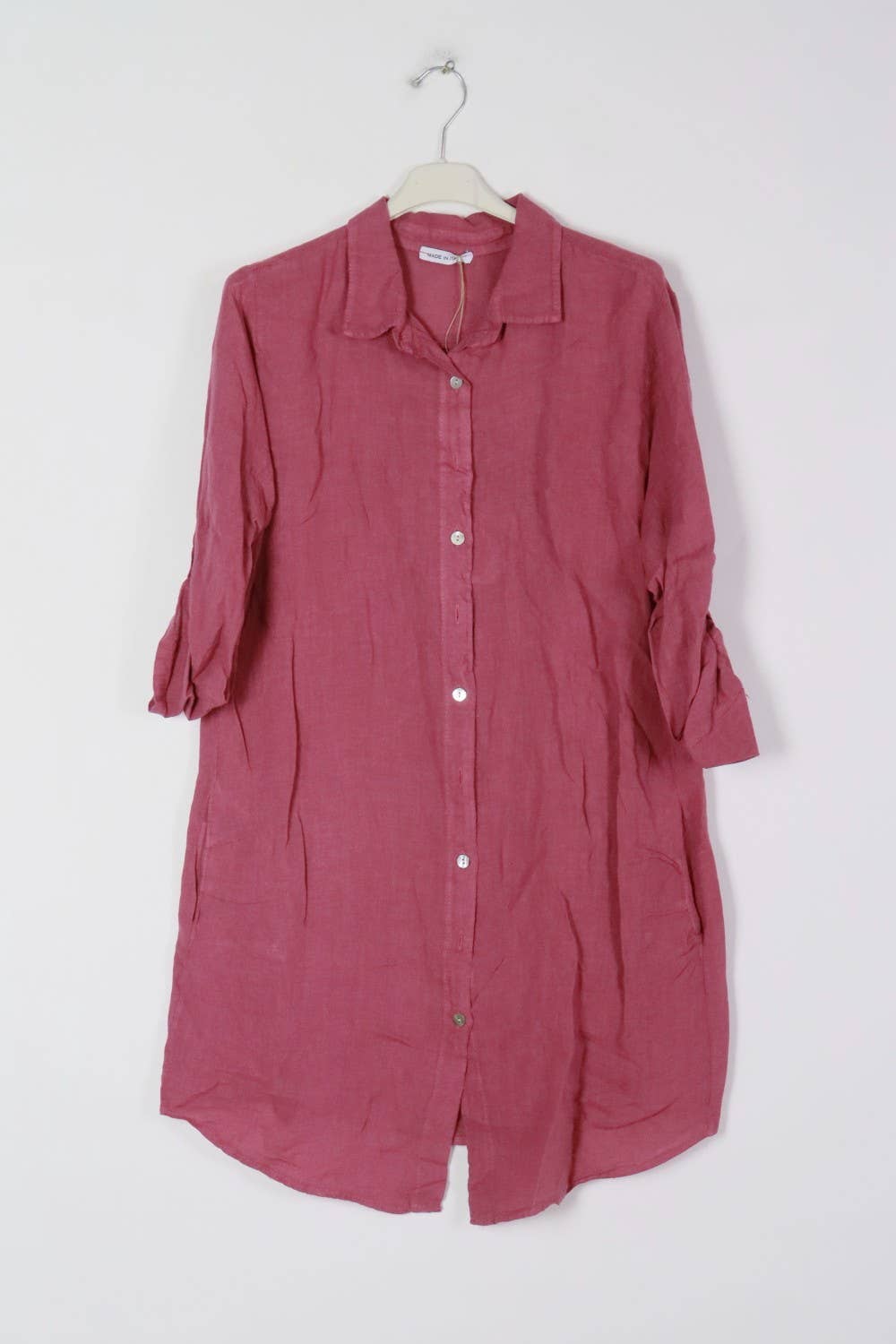 Short Dresses in 100% Linen REF. 197: Royal blue / Unique