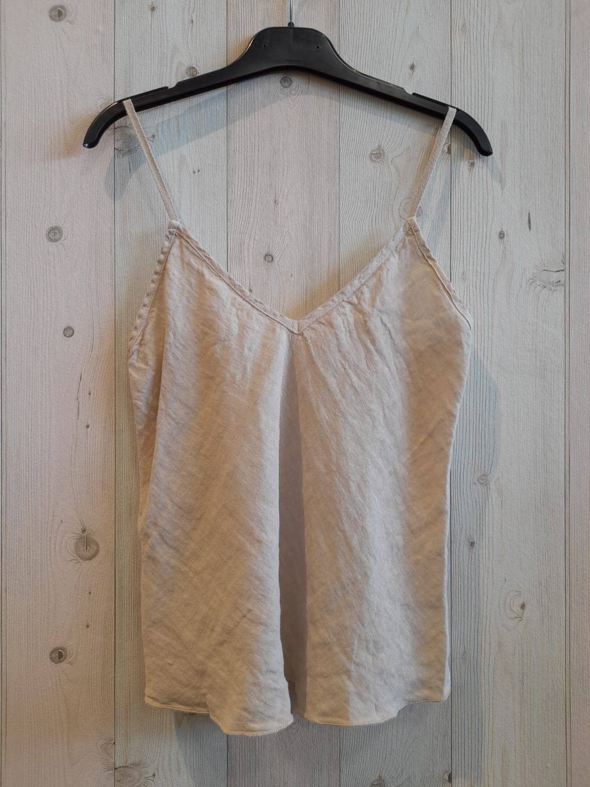 REF 22943 100% LINEN TANK TOP: BEIGUE