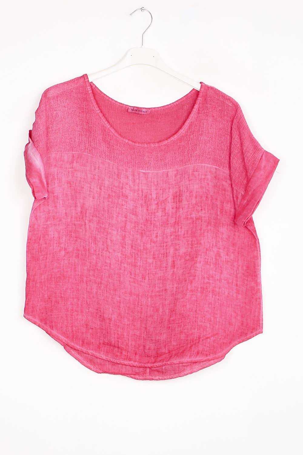 100% Linen Blouse REF.641: Black / Unique