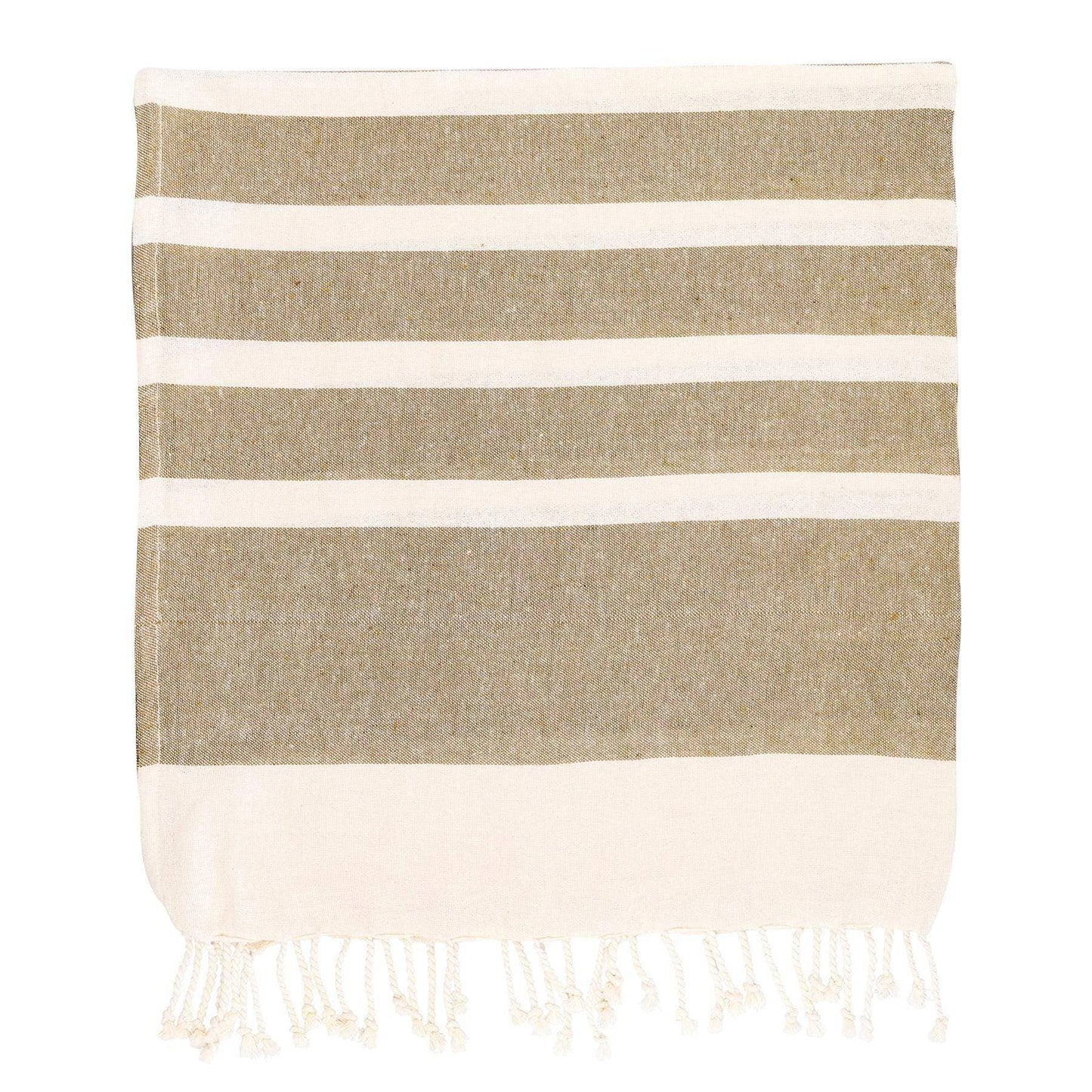 Turkish Beach Towel - Beige Stripe