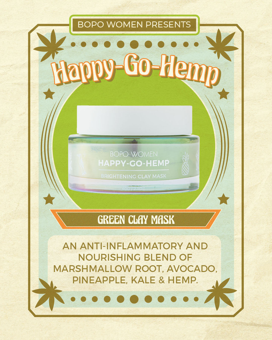 Bopo happy-go hemp clay mask