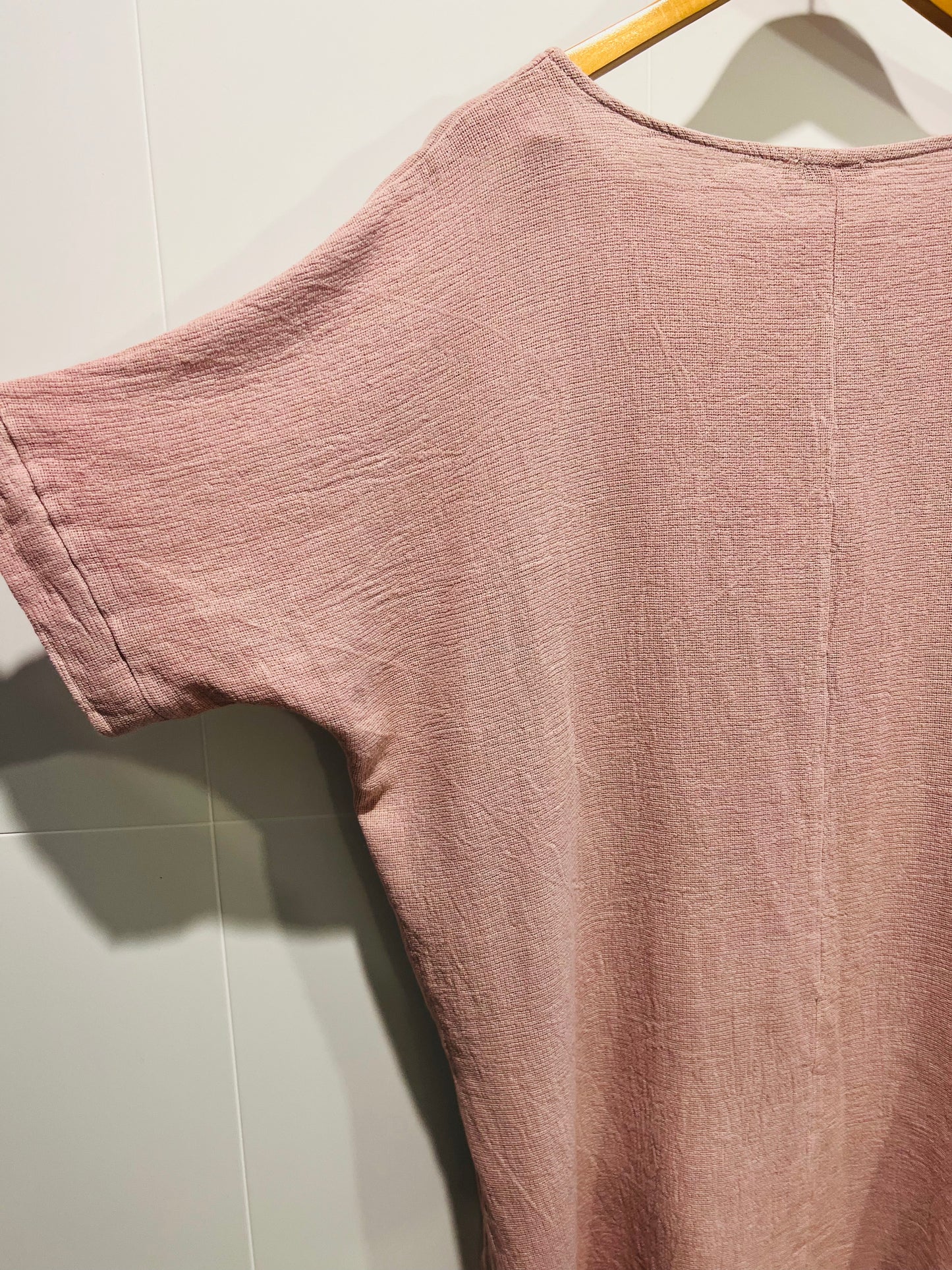 Cotton linen tunic in light Pink