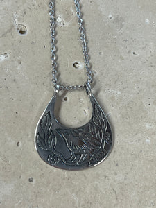 Navi Double sided Silver bird  pendant
