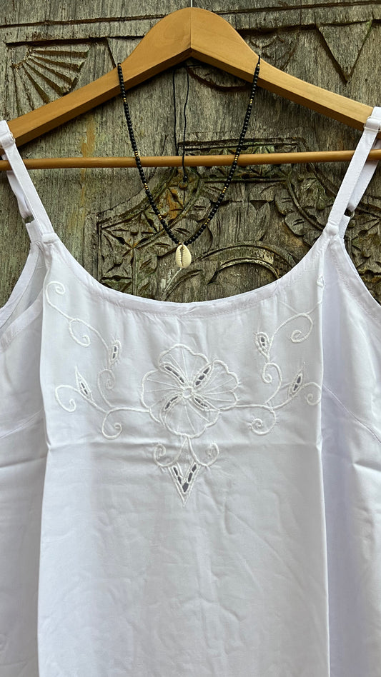 Indonesian traditional cut work  slip dress