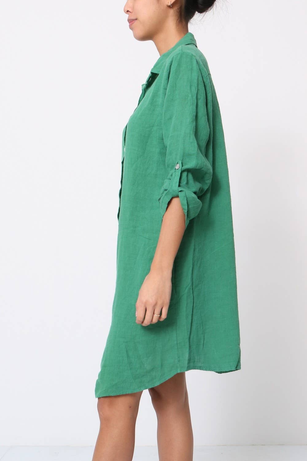 Short Dresses in 100% Linen REF. 197: Royal blue / Unique