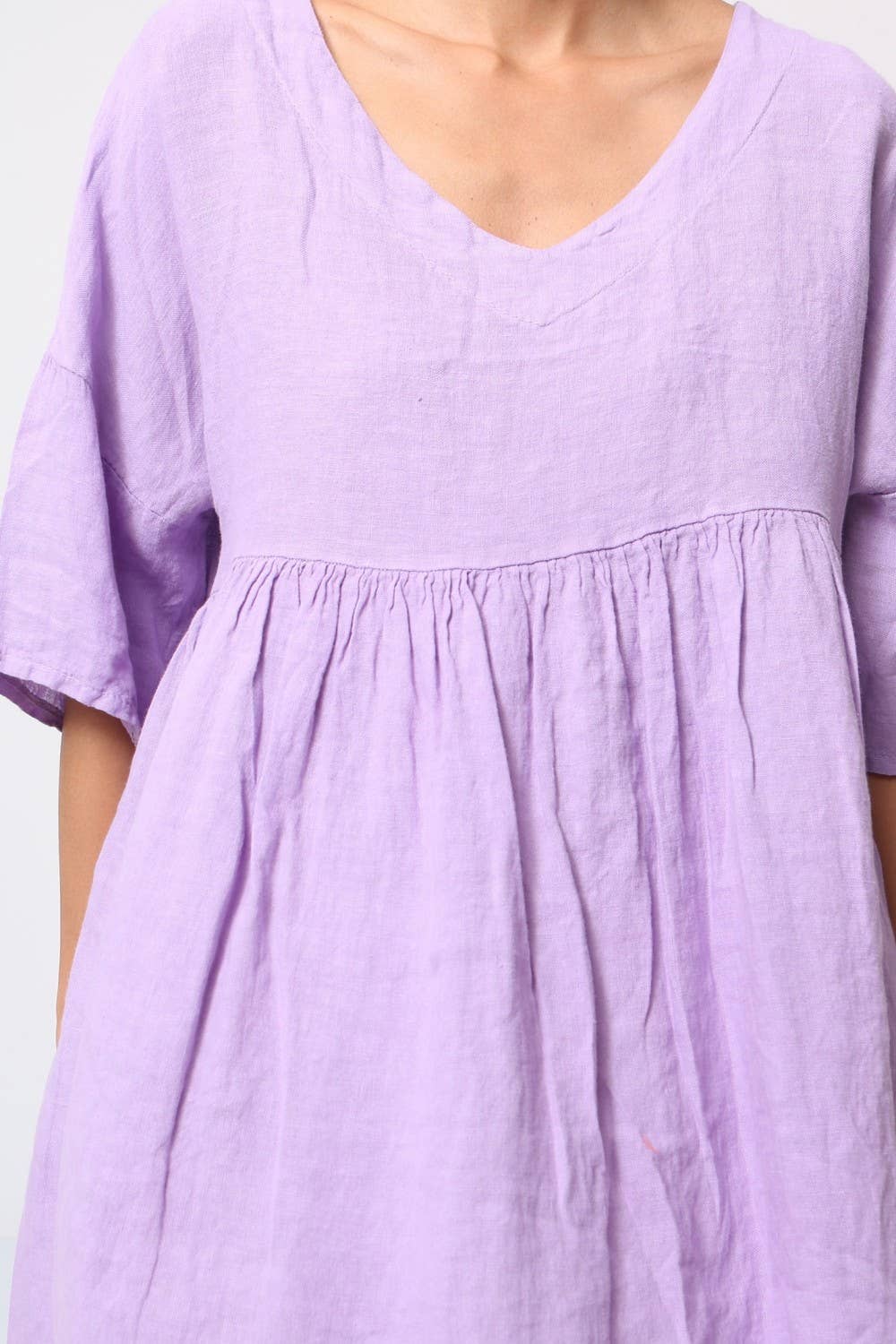 Baby doll linen dress