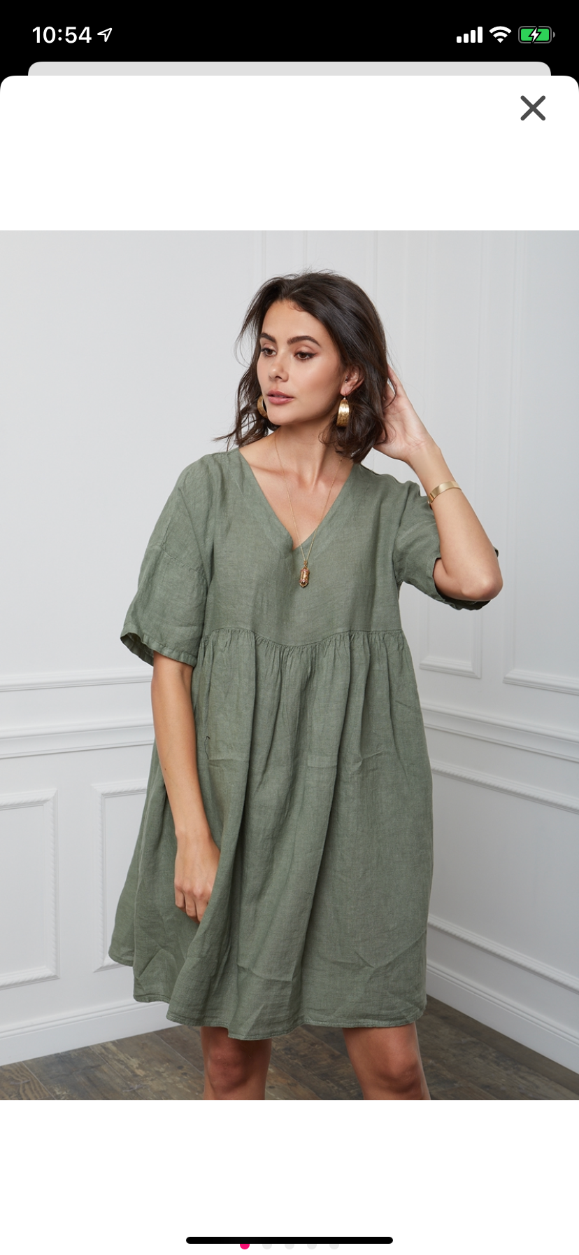 Baby doll linen dress