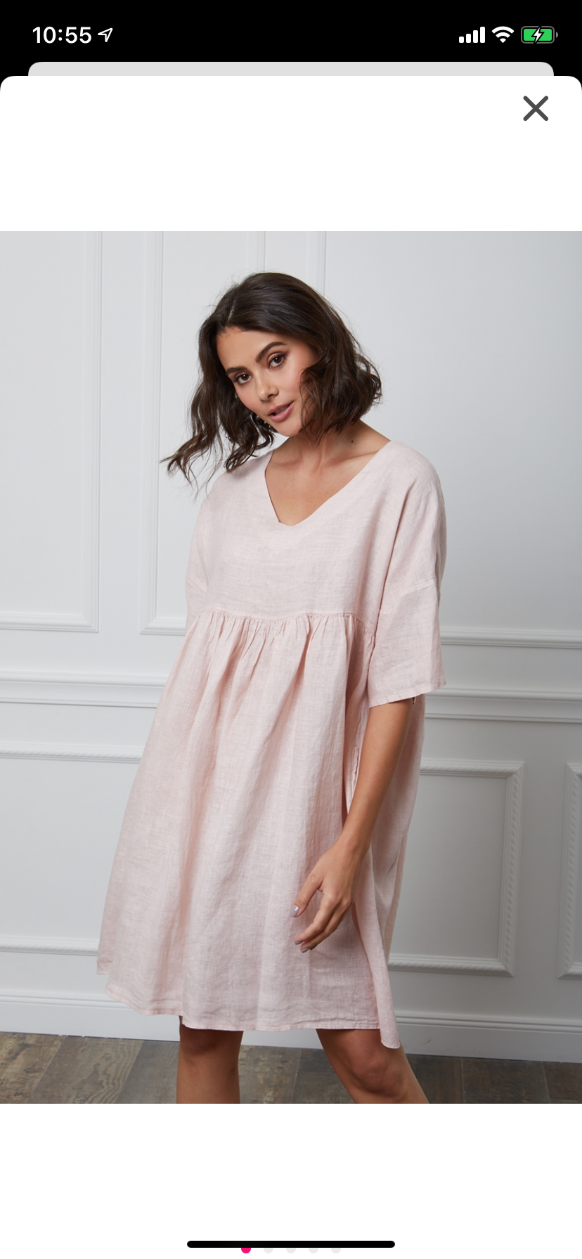 Baby doll linen dress