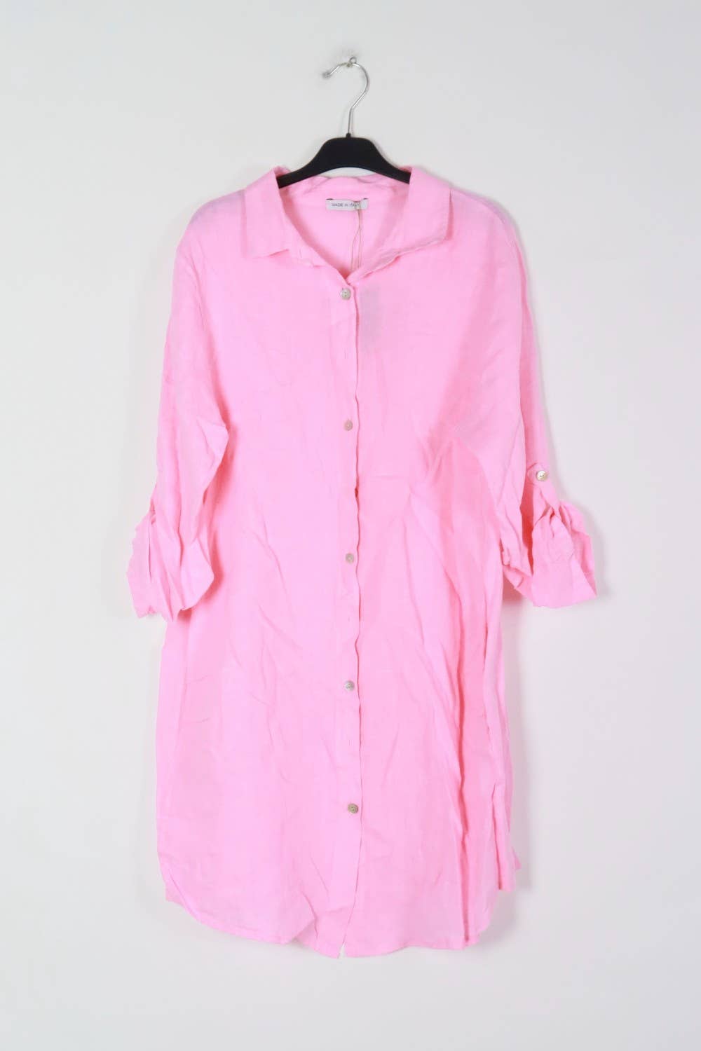 Short Dresses in 100% Linen REF. 197: Terracotta / Unique