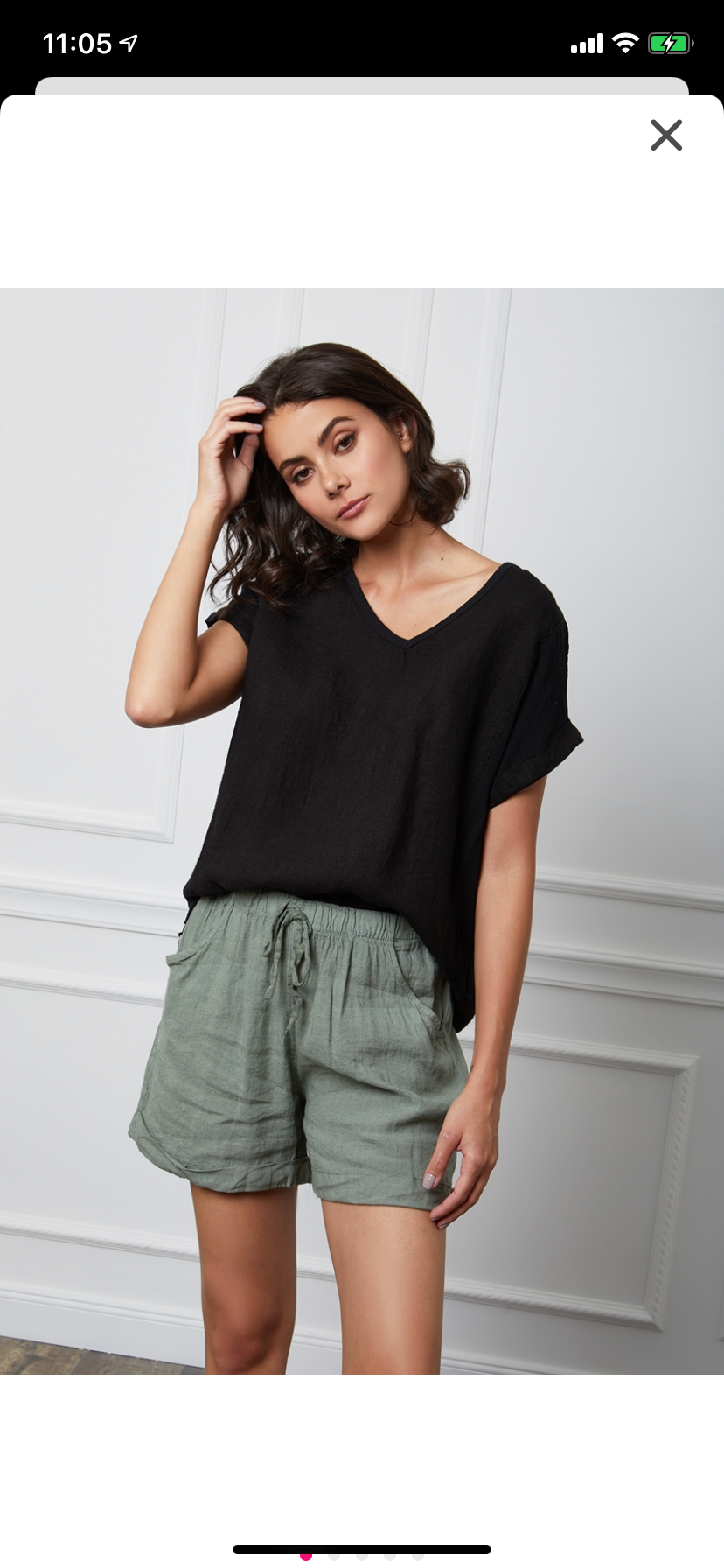 Textured T-shirt in 100% linen REF. 651: White / Unique