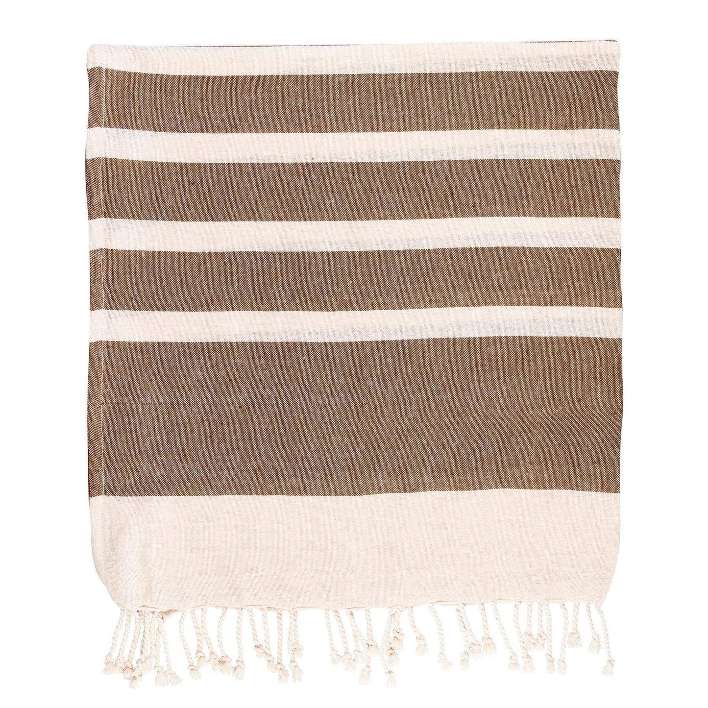 Turkish Beach Towel - Mocha Stripe