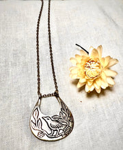 Load image into Gallery viewer, Navi Double sided Silver bird  pendant
