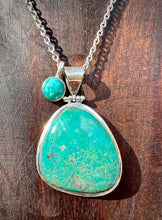 Load image into Gallery viewer, Navo Turquoise and silver pendant
