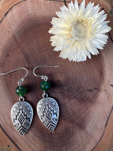 Turkish silver Aztec earrings