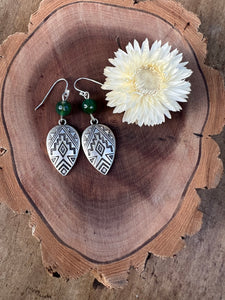 Turkish silver Aztec earrings