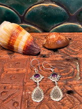 Load image into Gallery viewer, Navo Silver and amethyst earrings
